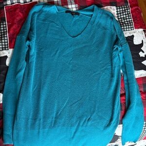 White House Black Market Teal Knit Top
